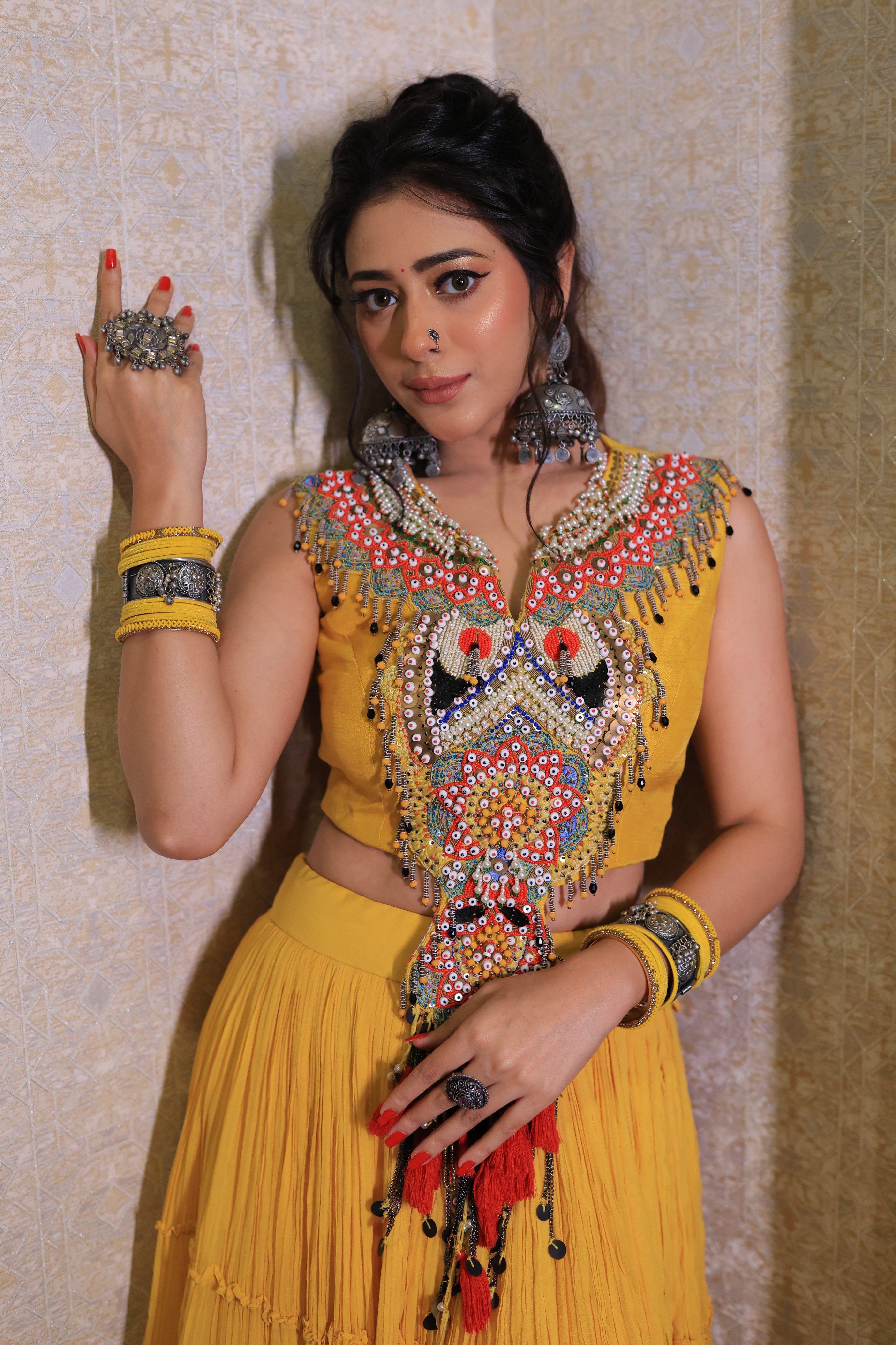 Designer Wear Indo Western Lehenga Set - Hiba Nawab's Choice