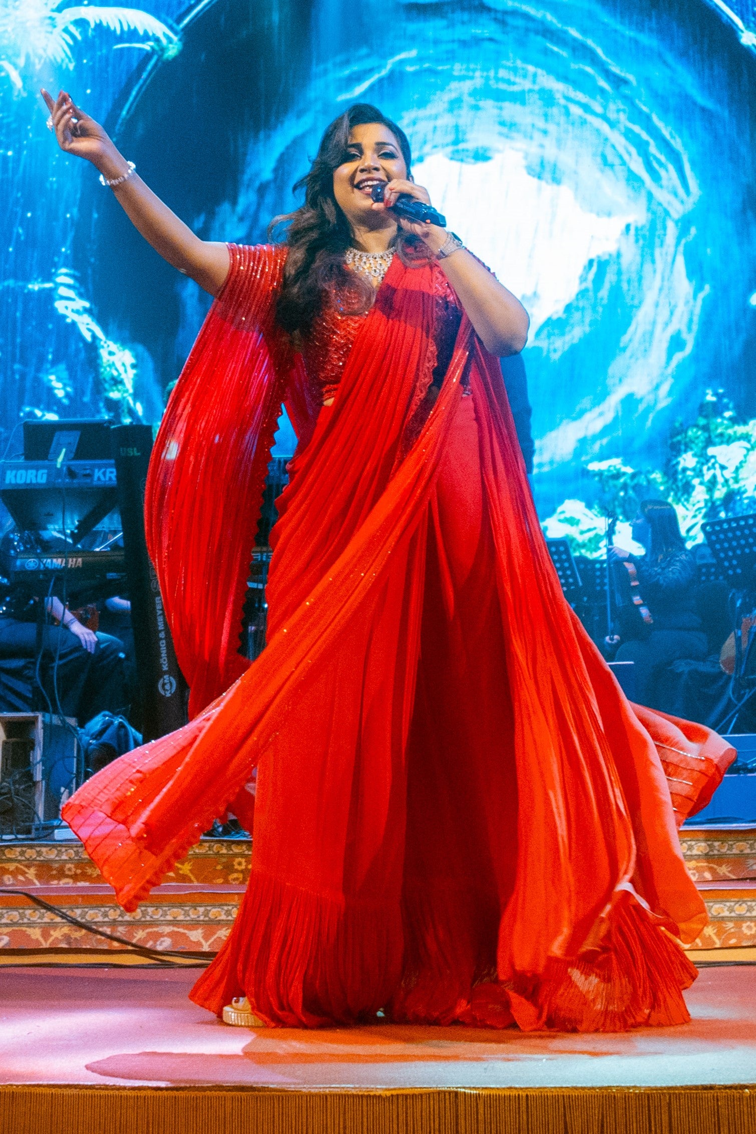 Designer Indo-Western Drape Saree - Shreya Ghoshal Choice