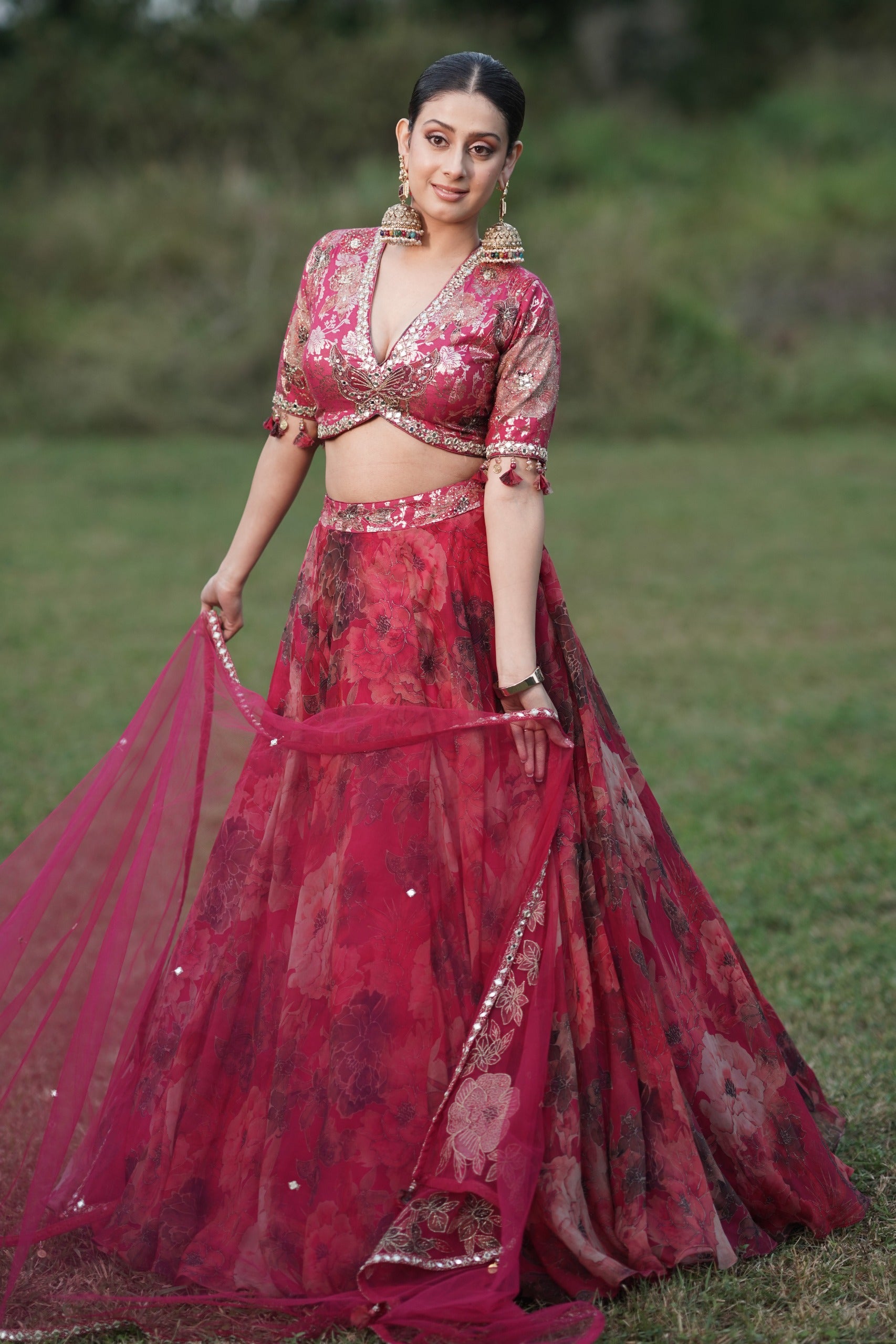 Stunning Floral Lehenga Choli - Isha Malviya's Choice