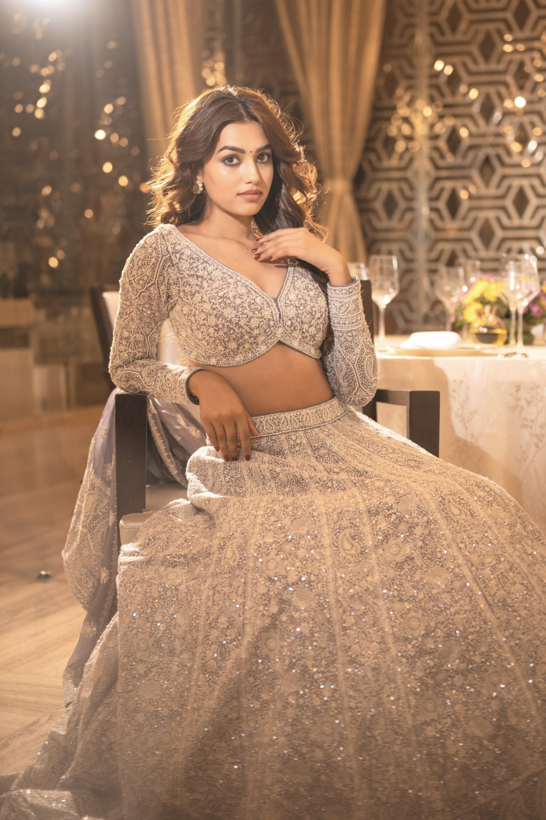 Designer Chikankari Lehenga Choli  - Vidhi Yadav's Choice