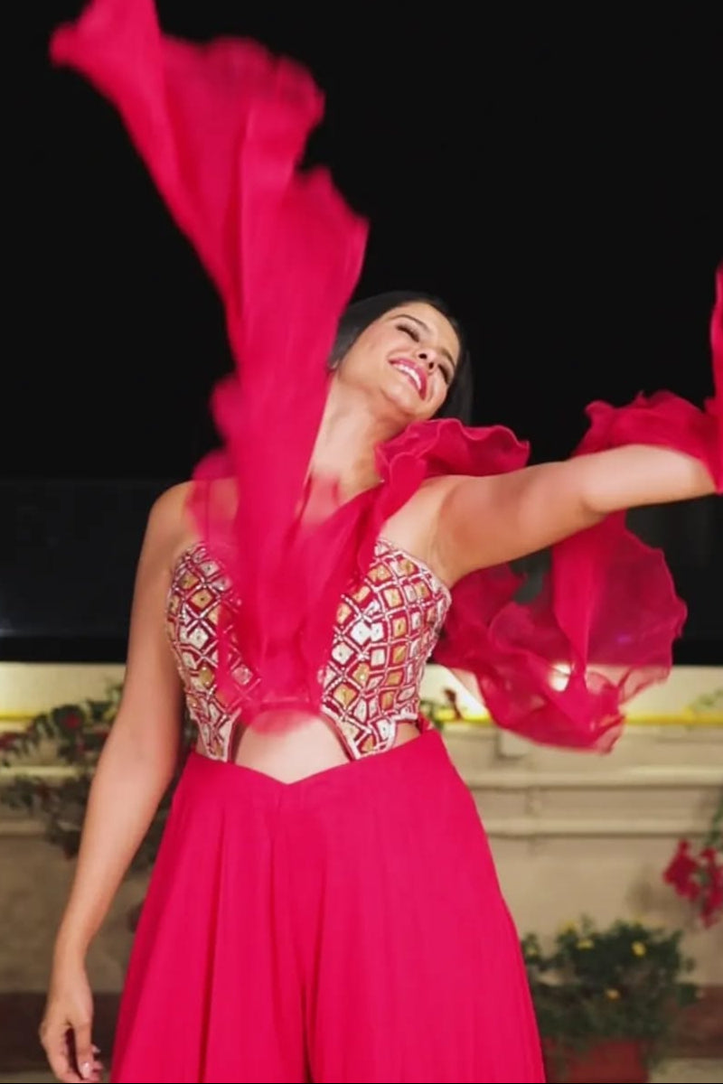 Fashionable Rani Pink Designer Jumpsuit - Ayesha Singh's Choice