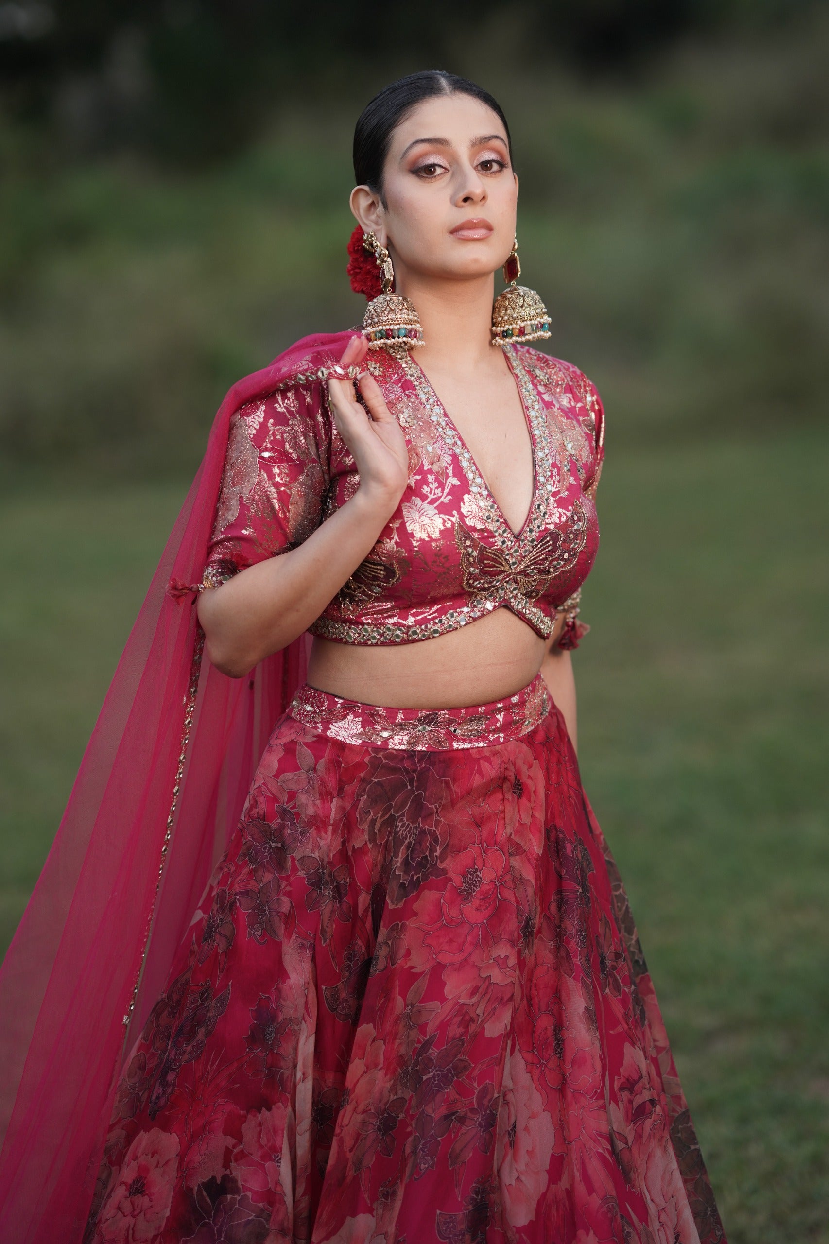 Stunning Floral Lehenga Choli - Isha Malviya's Choice