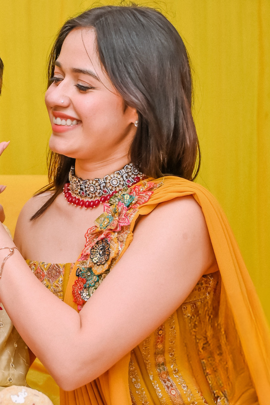Designer Wear Corset Saree - Jannat Zubair Rahmani's Choice