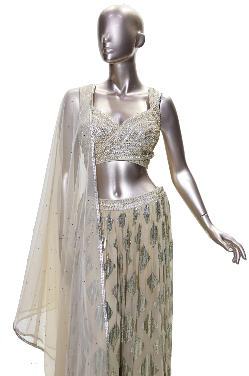 Sequins Embroidered Sharara Set - Isha Malviya's Choice