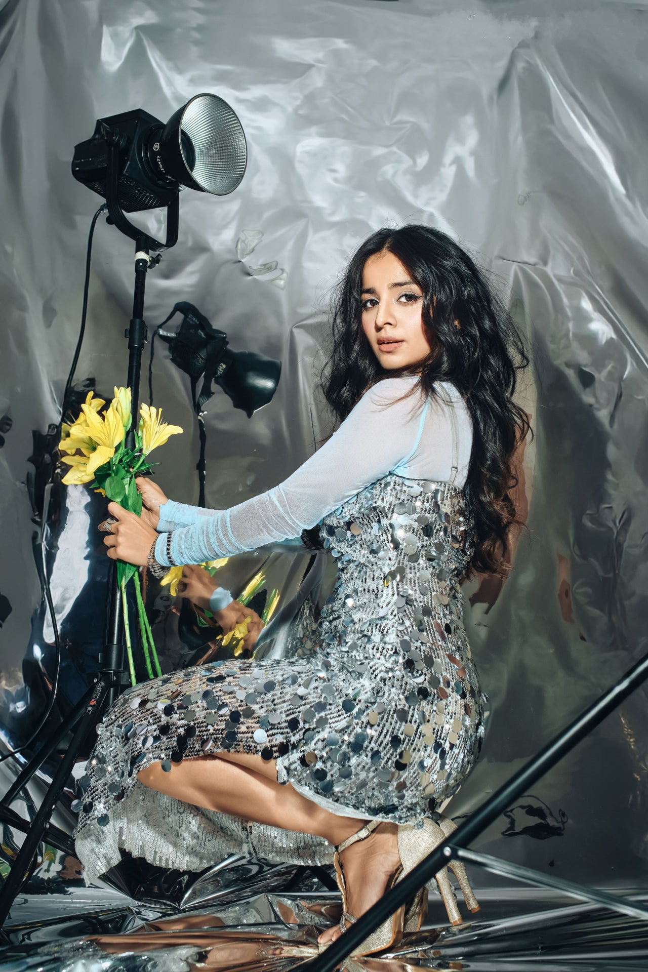 Aliyana X Mahima Makwana – Silver Dreams: Luxe Sequins Dress
