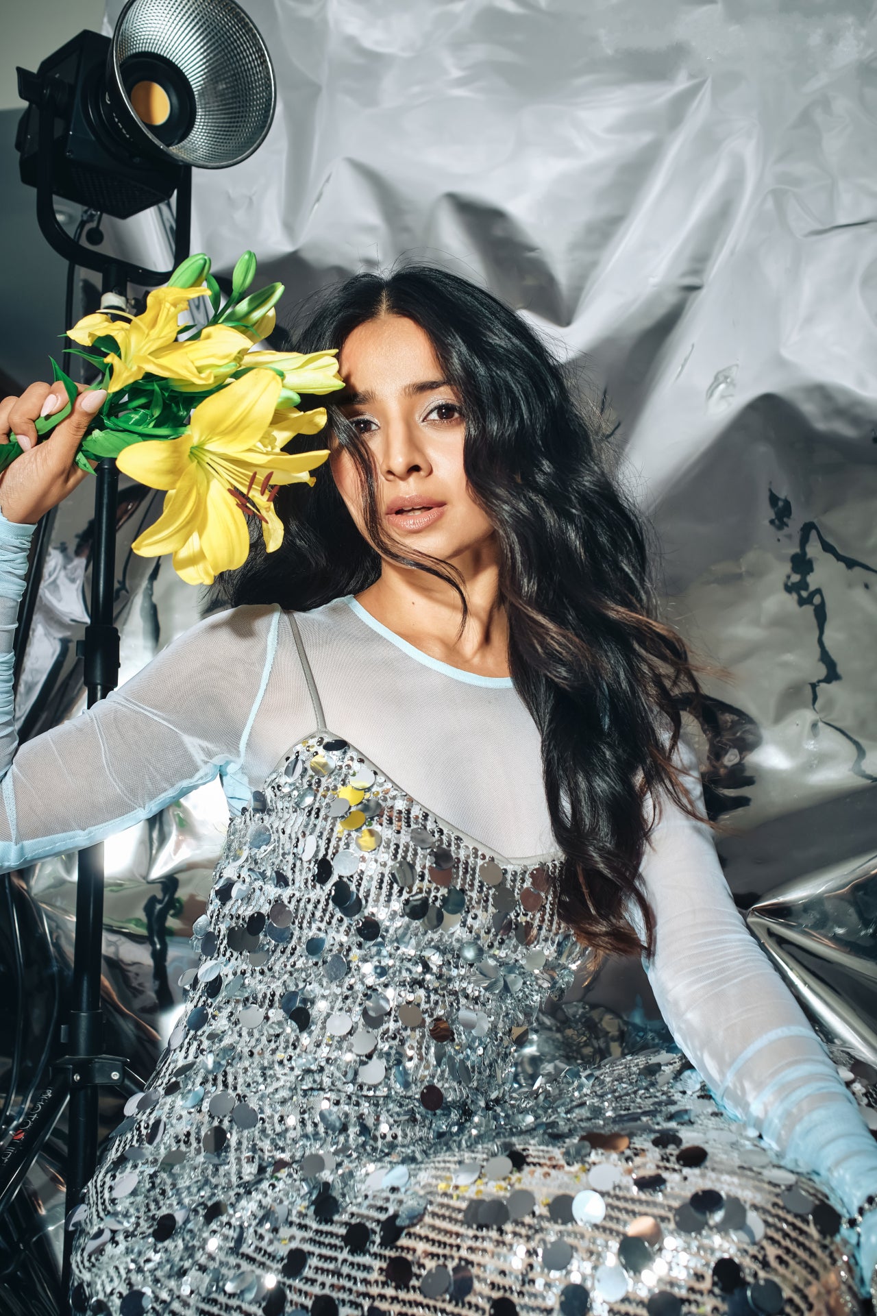 Aliyana X Mahima Makwana – Silver Dreams: Luxe Sequins Dress