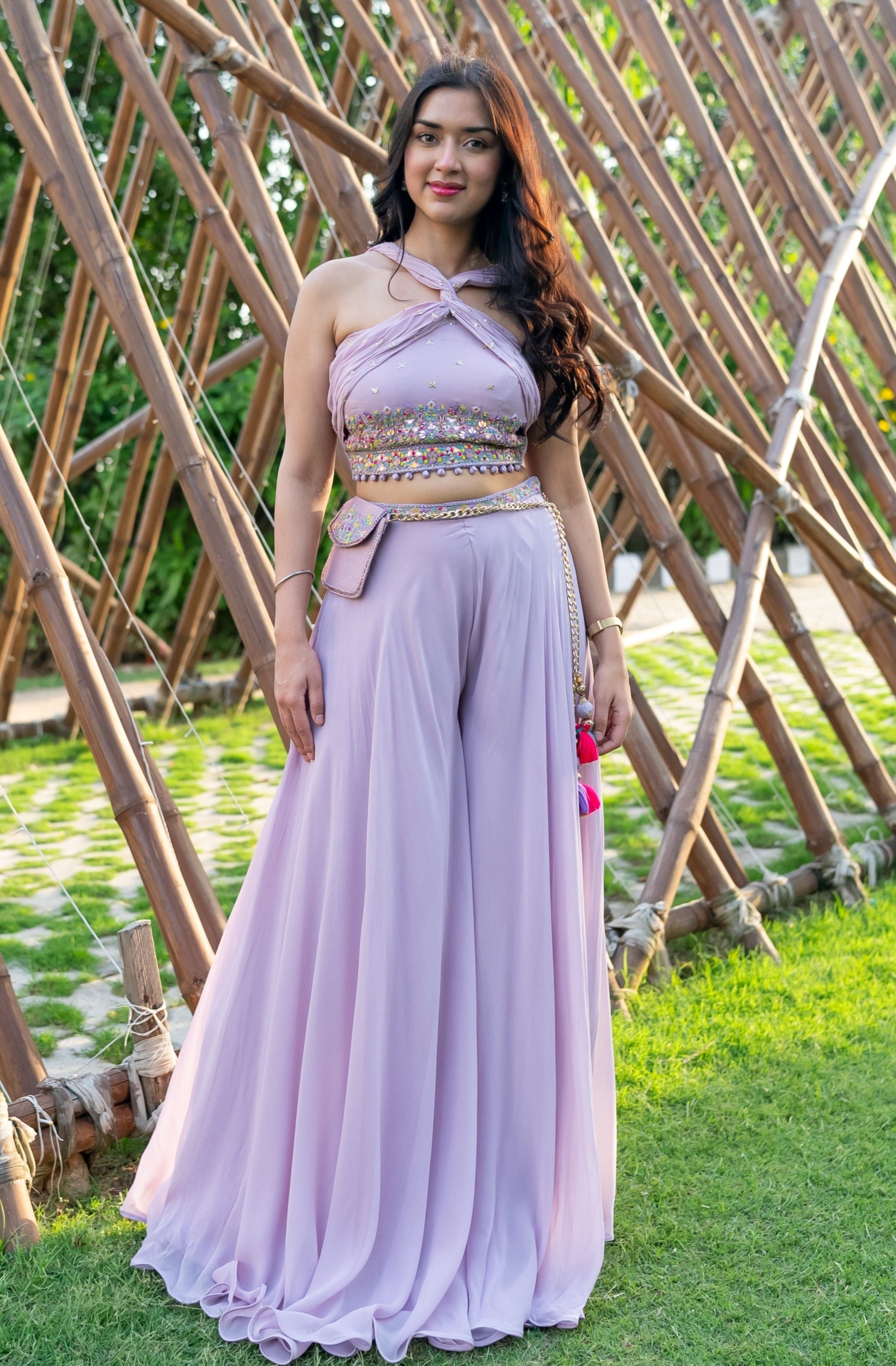 Beautiful Designer Crop Top Sharara Suit Aliyana – Aliyana