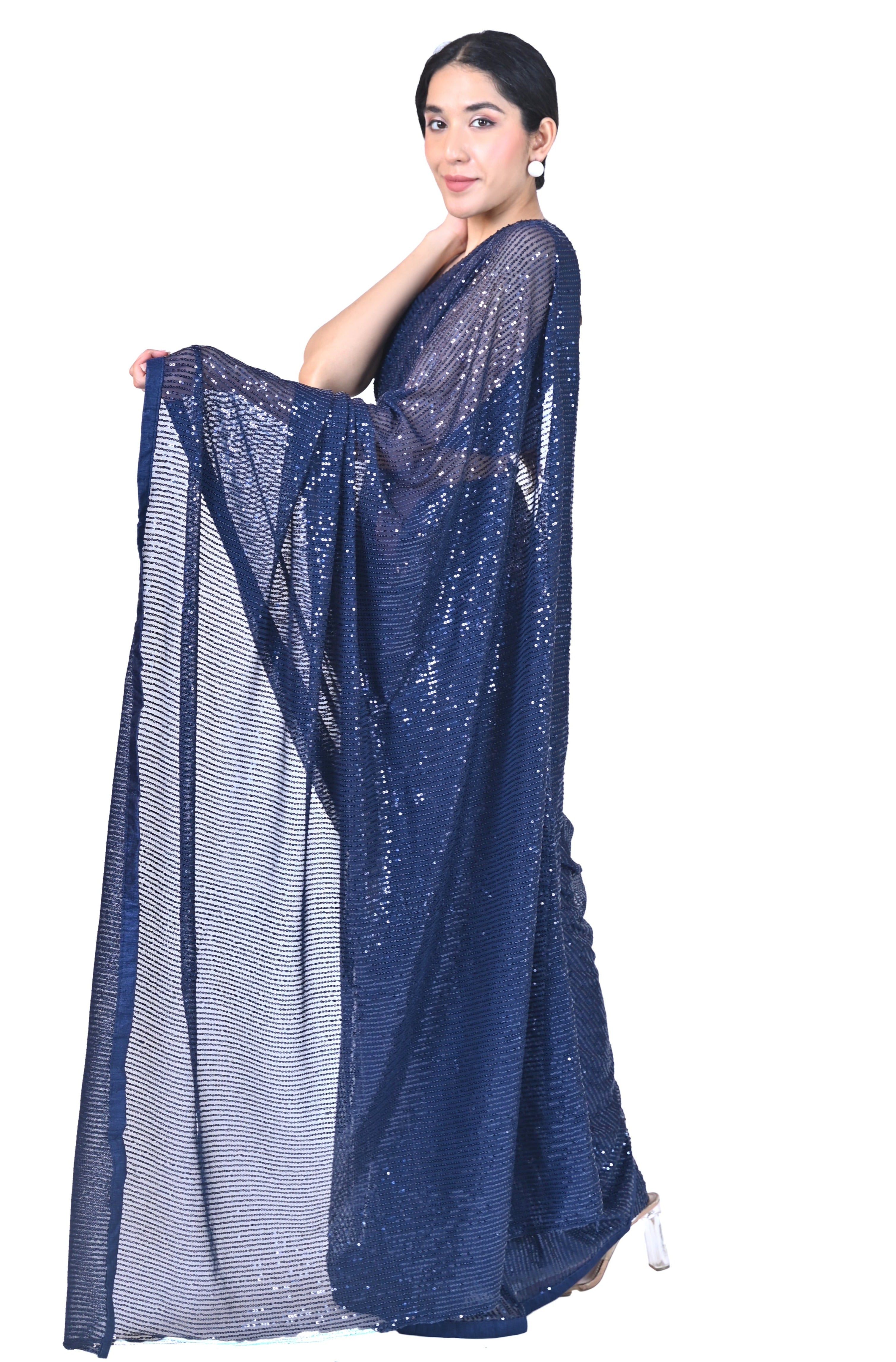 Shimmer Sequins Designer Saree