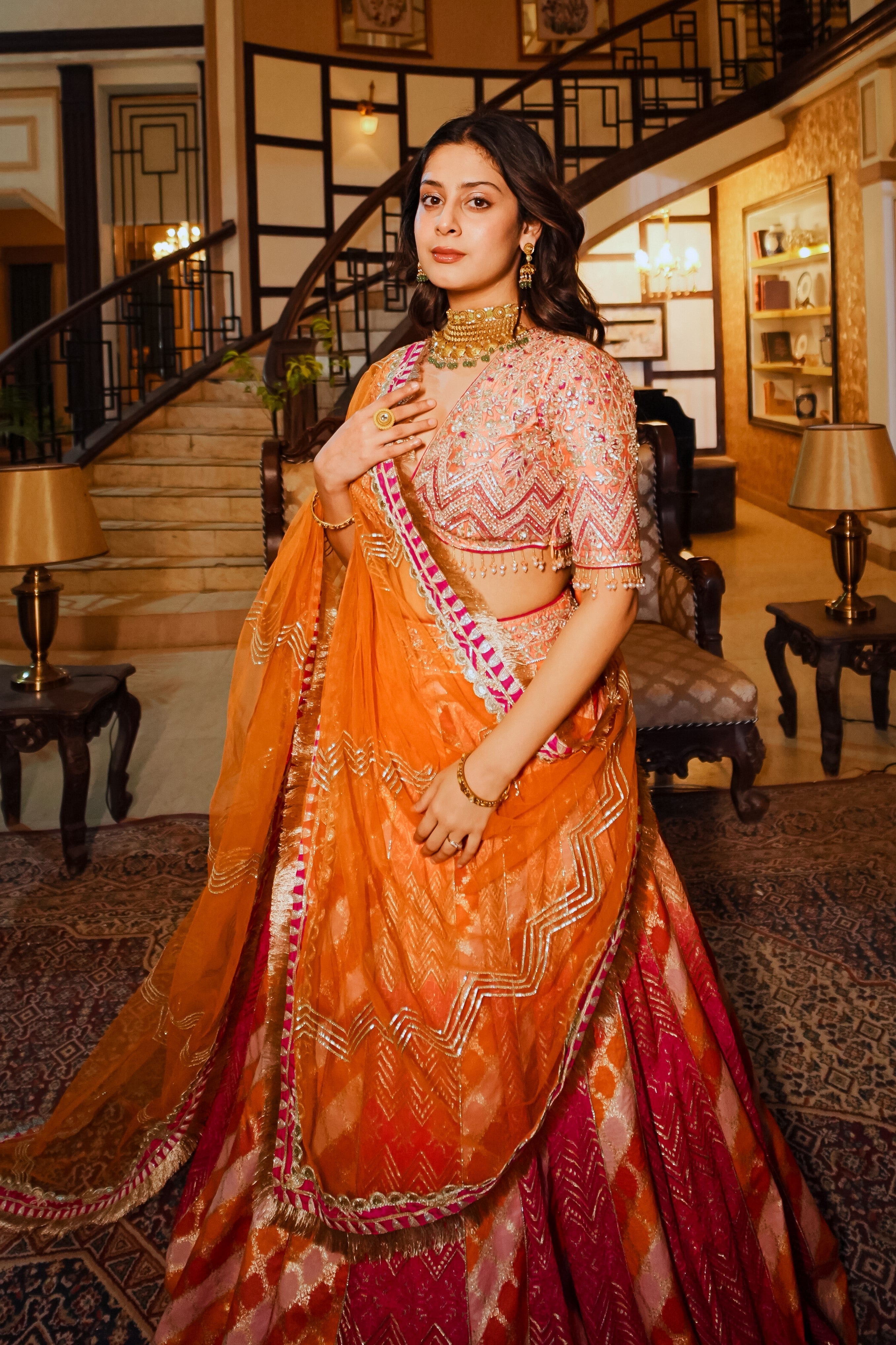 Designer Ombre Banarasi Lehenga - Isha Malviya's Choice