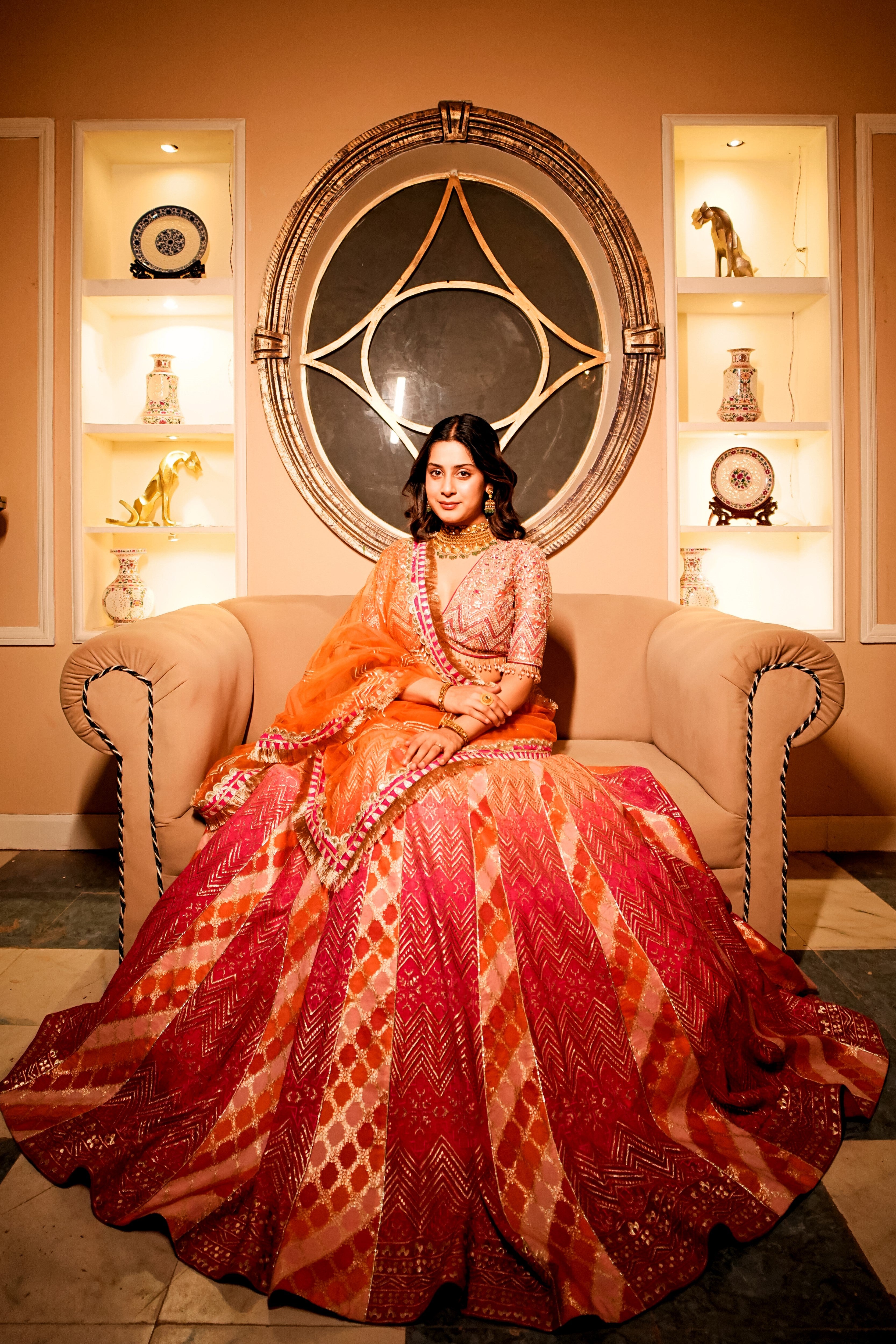 Designer Ombre Banarasi Lehenga - Isha Malviya's Choice