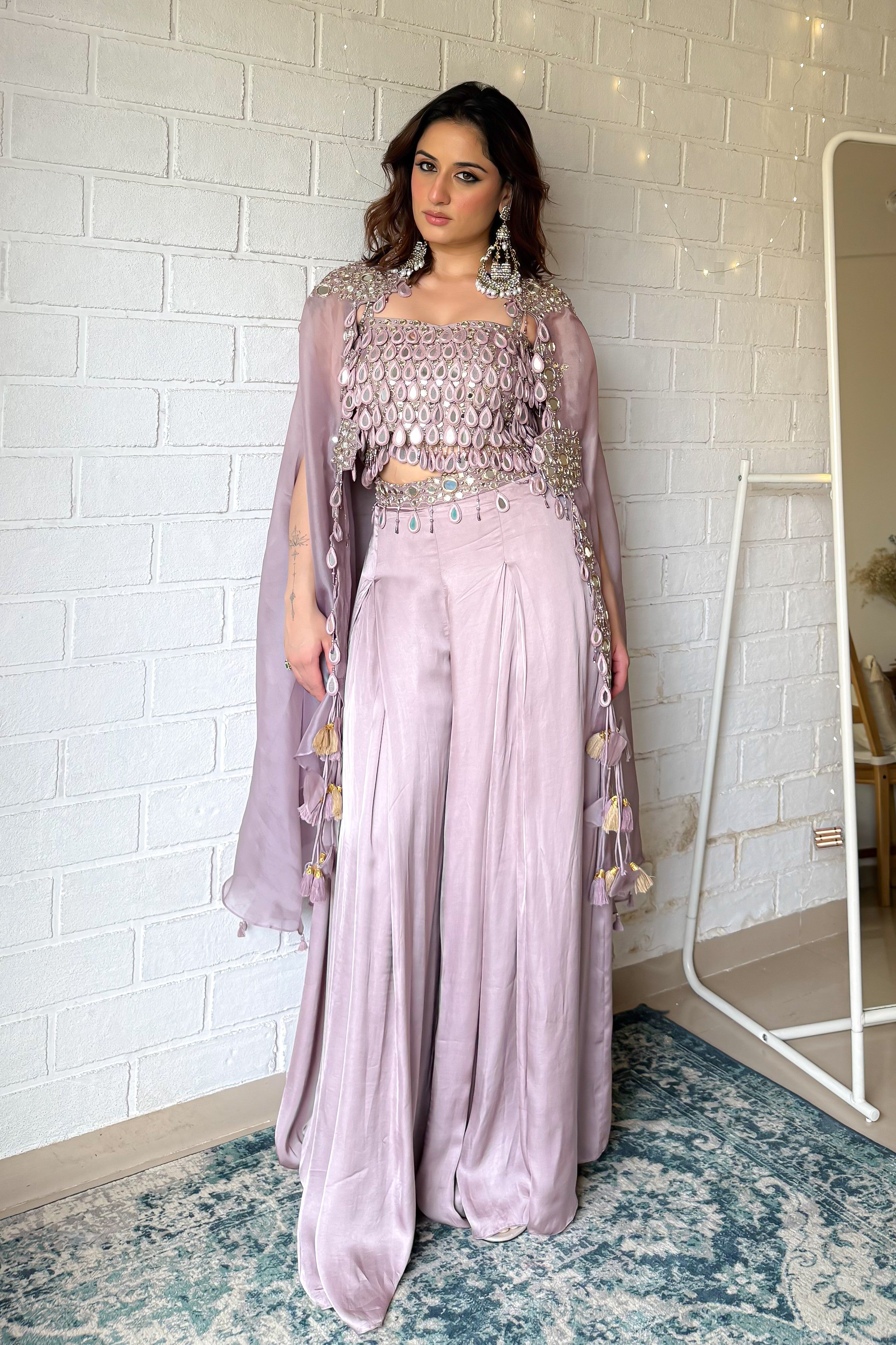 Lavender Luxe: A Dreamy Ethnic Ensemble