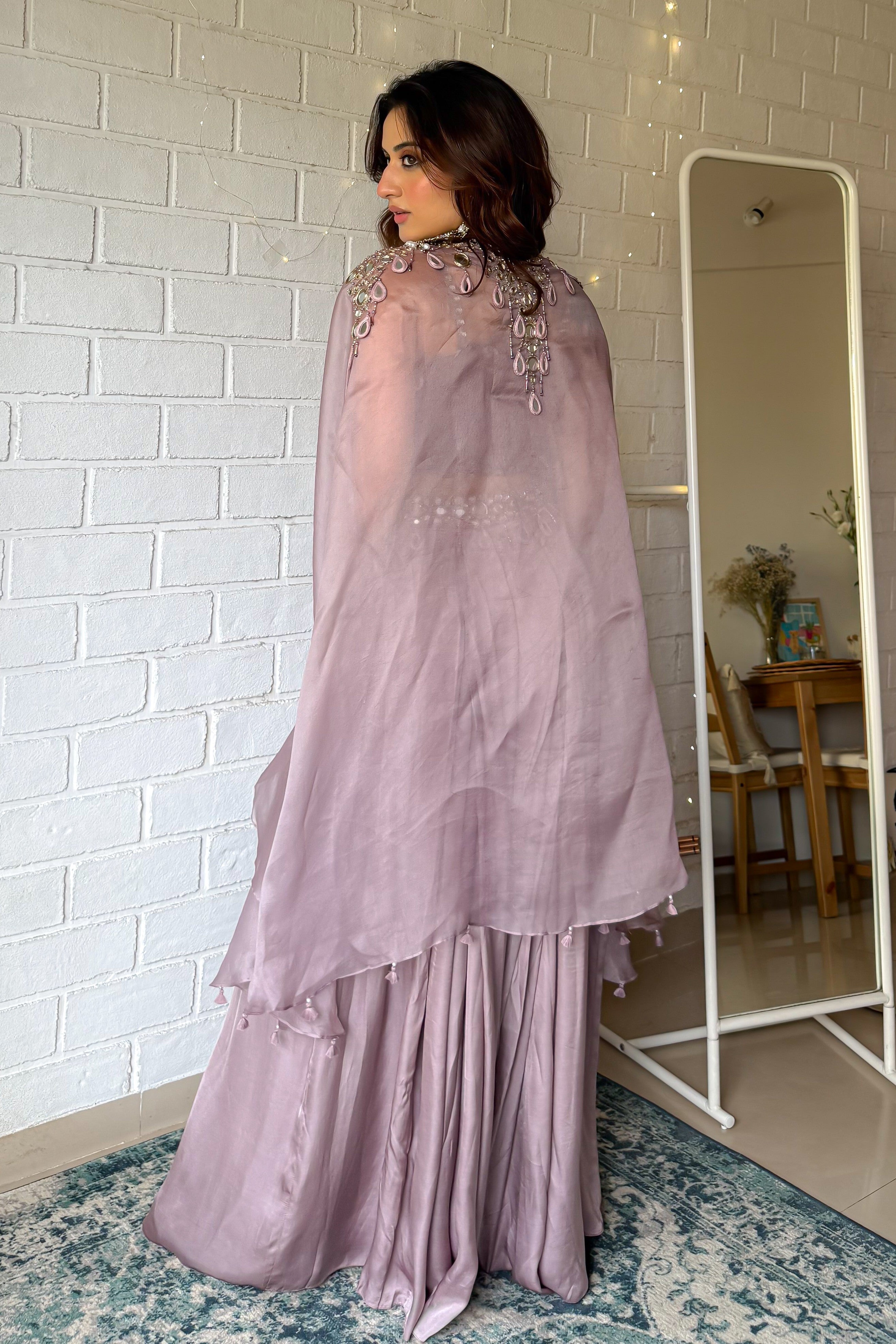 Lavender Luxe: A Dreamy Ethnic Ensemble