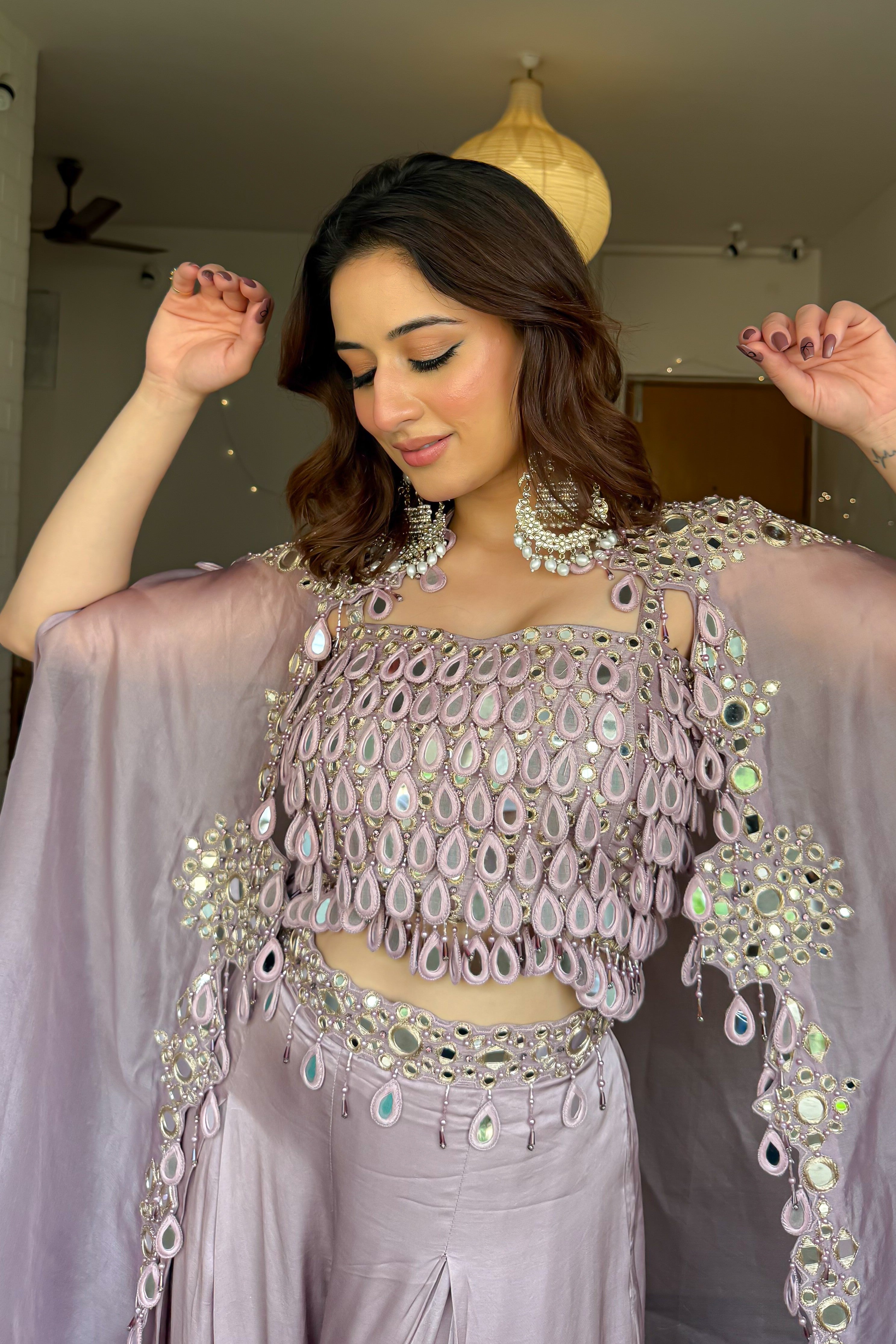 Lavender Luxe: A Dreamy Ethnic Ensemble