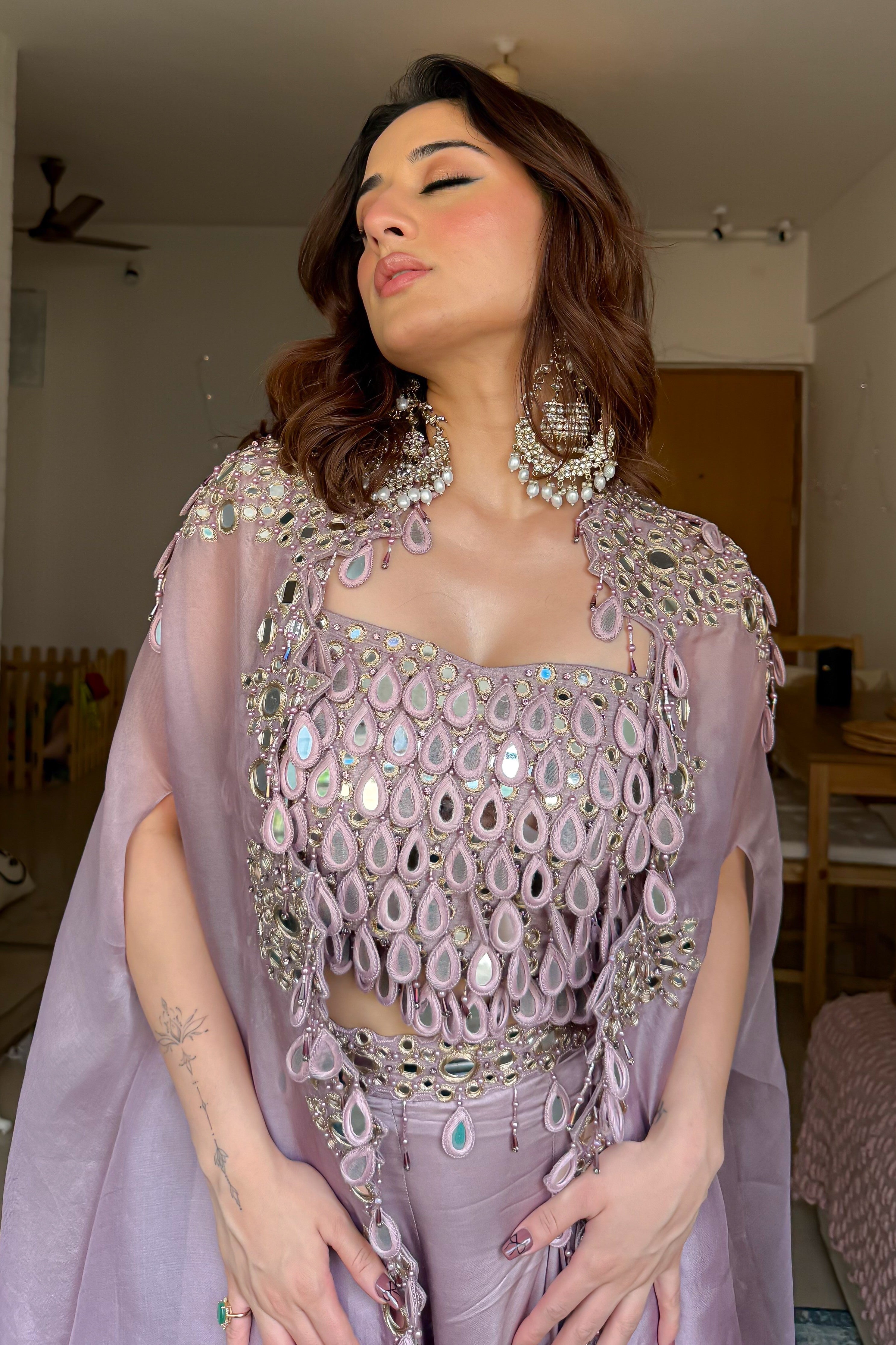 Lavender Luxe: A Dreamy Ethnic Ensemble