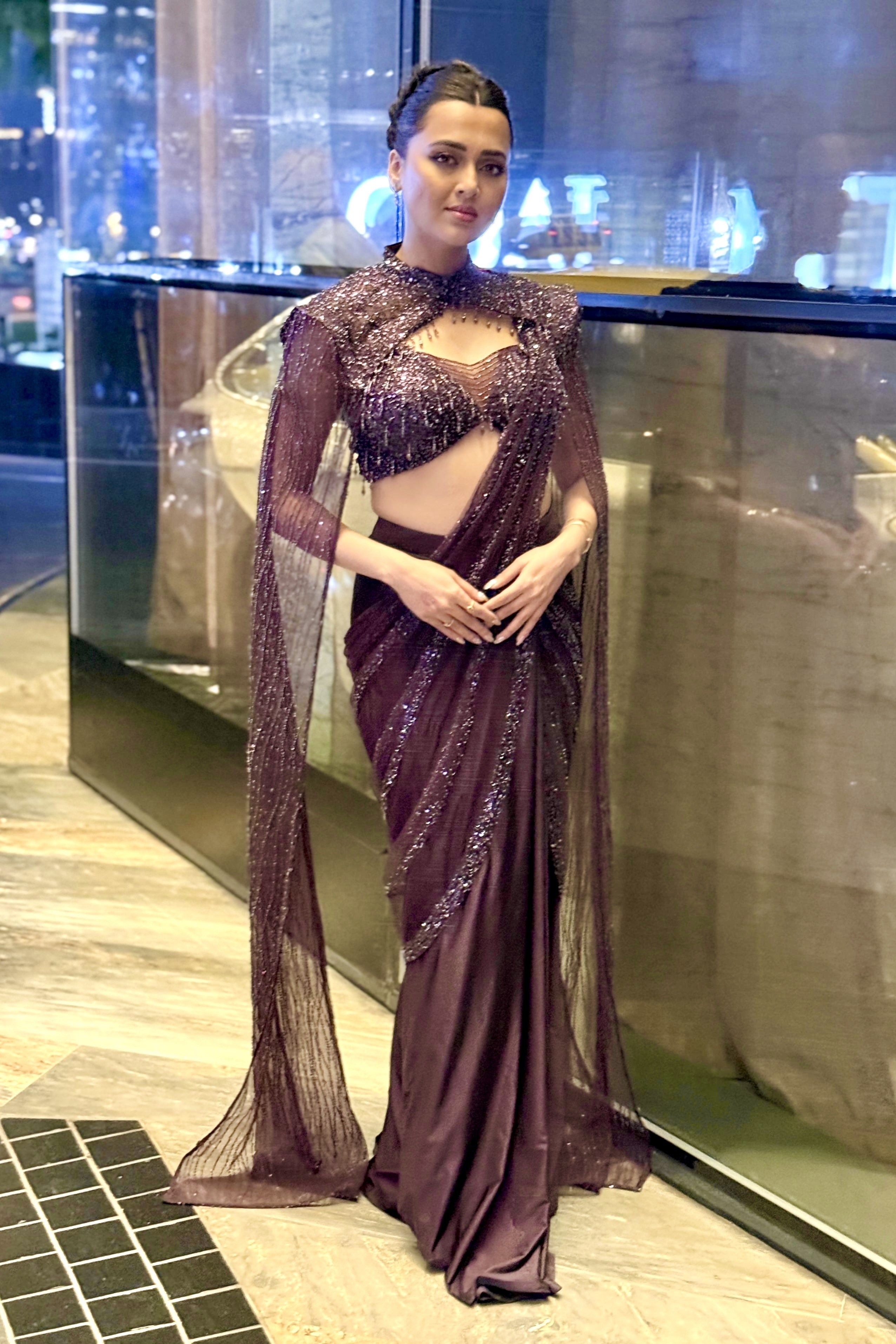 Fusion Wear Saree - Tejasswi Prakash's Choice
