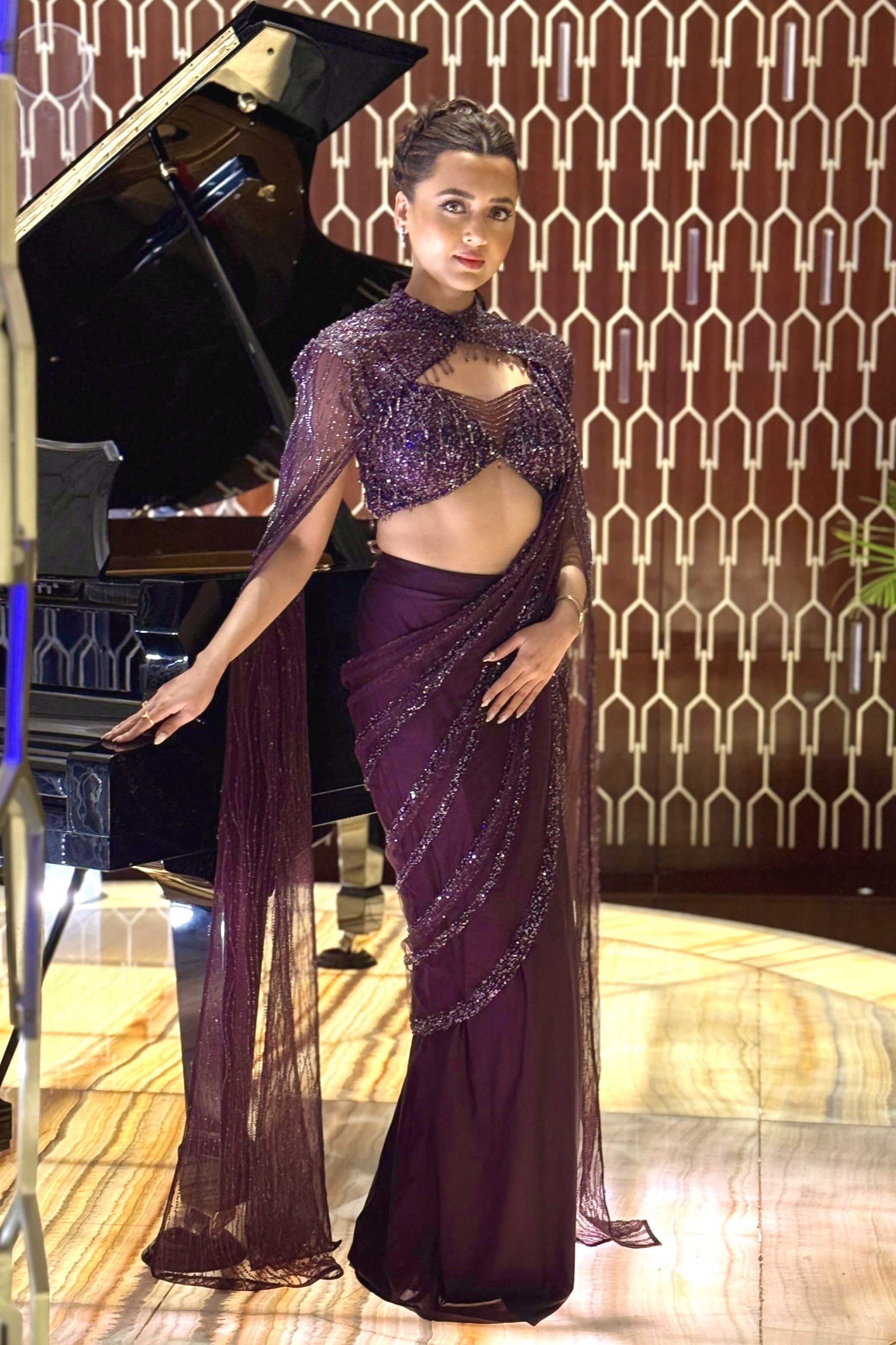 Fusion Wear Saree - Tejasswi Prakash's Choice
