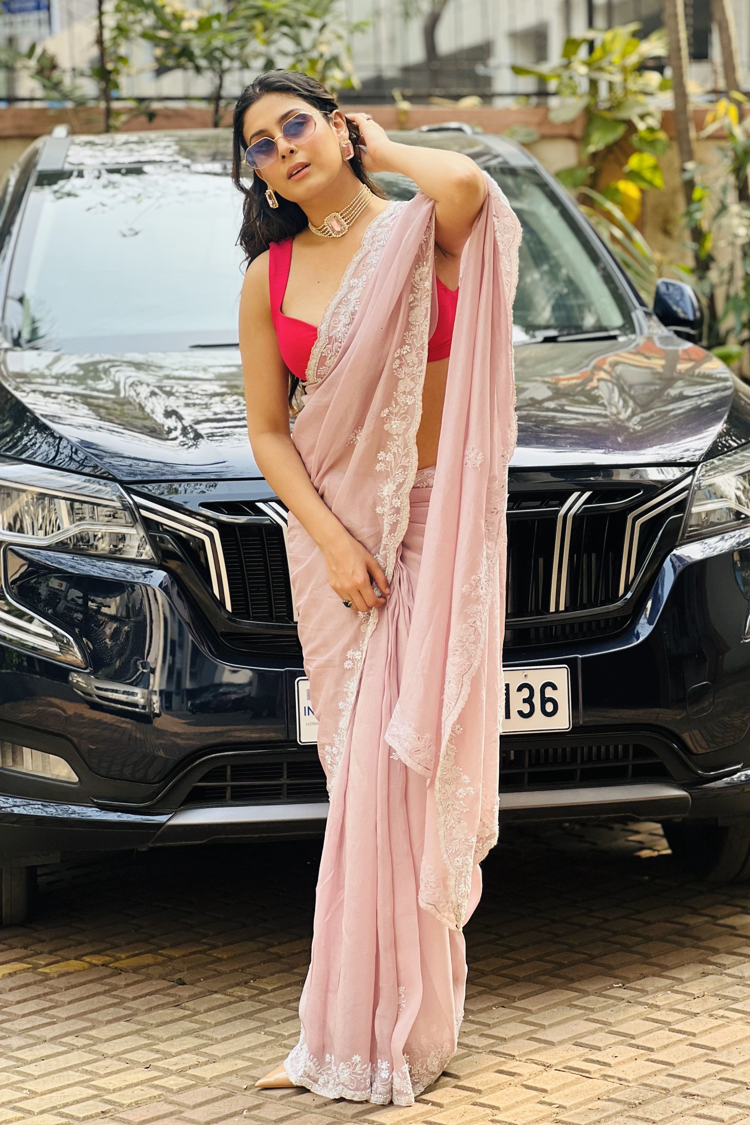 Designer Wear Saree - Isha Malviya's Choice