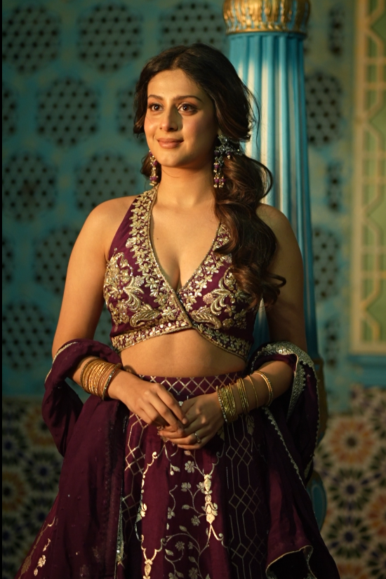 Designer Purple Lehenga with Intricate Detailing