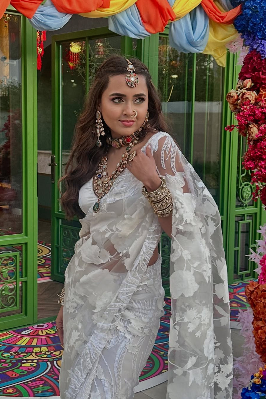 Designer wear saree - Tejasswi Prakash's Choice