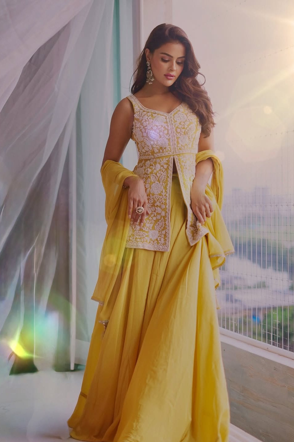 Draped in Sunshine – Priyanka Chahar Choudhary’s Ethereal Look by Aliyana