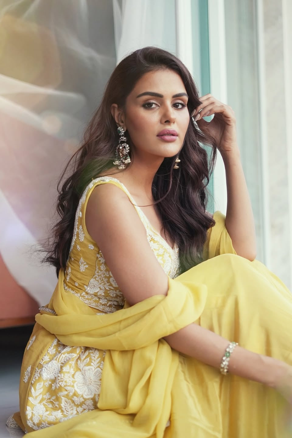Draped in Sunshine – Priyanka Chahar Choudhary’s Ethereal Look by Aliyana