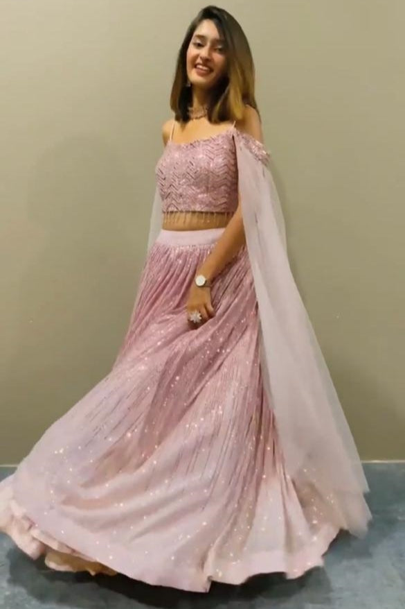 Shimmery Sequins Embellished Lehenga Choli -  Shraddha Arya's Choice