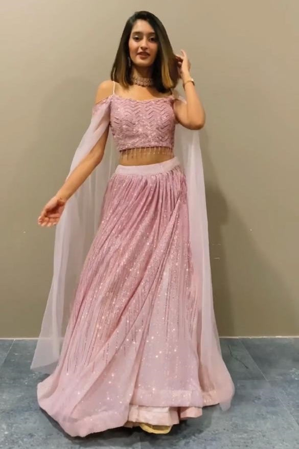 Shimmery Sequins Embellished Lehenga Choli -  Shraddha Arya's Choice