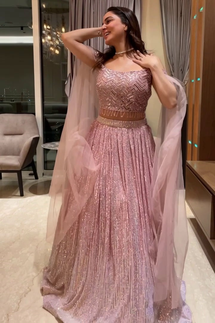 Shimmery Sequins Embellished Lehenga Choli -  Shraddha Arya's Choice