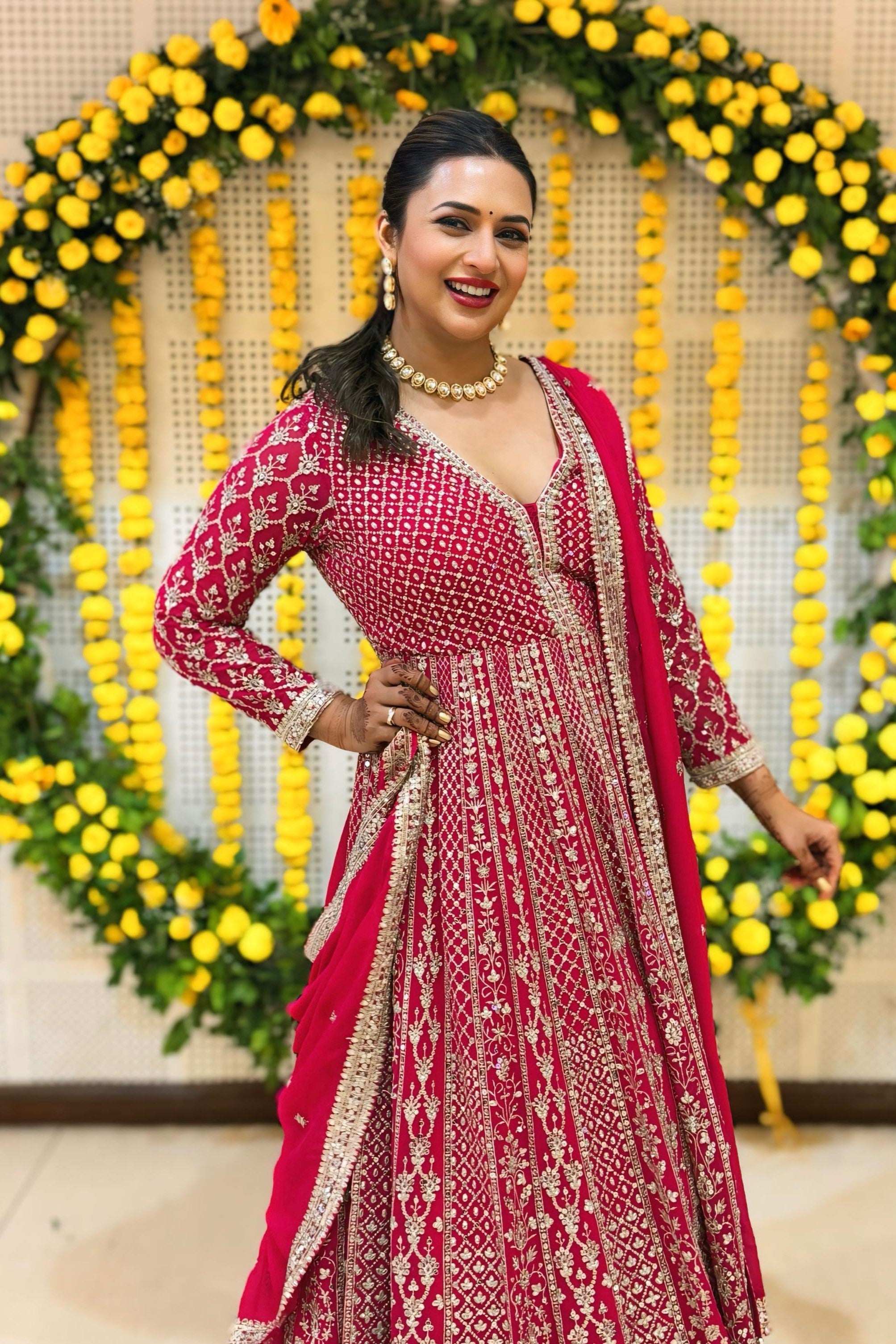 Designer Wear Anarkali Dress - Divyanka Tripathi Dahiya's Choice