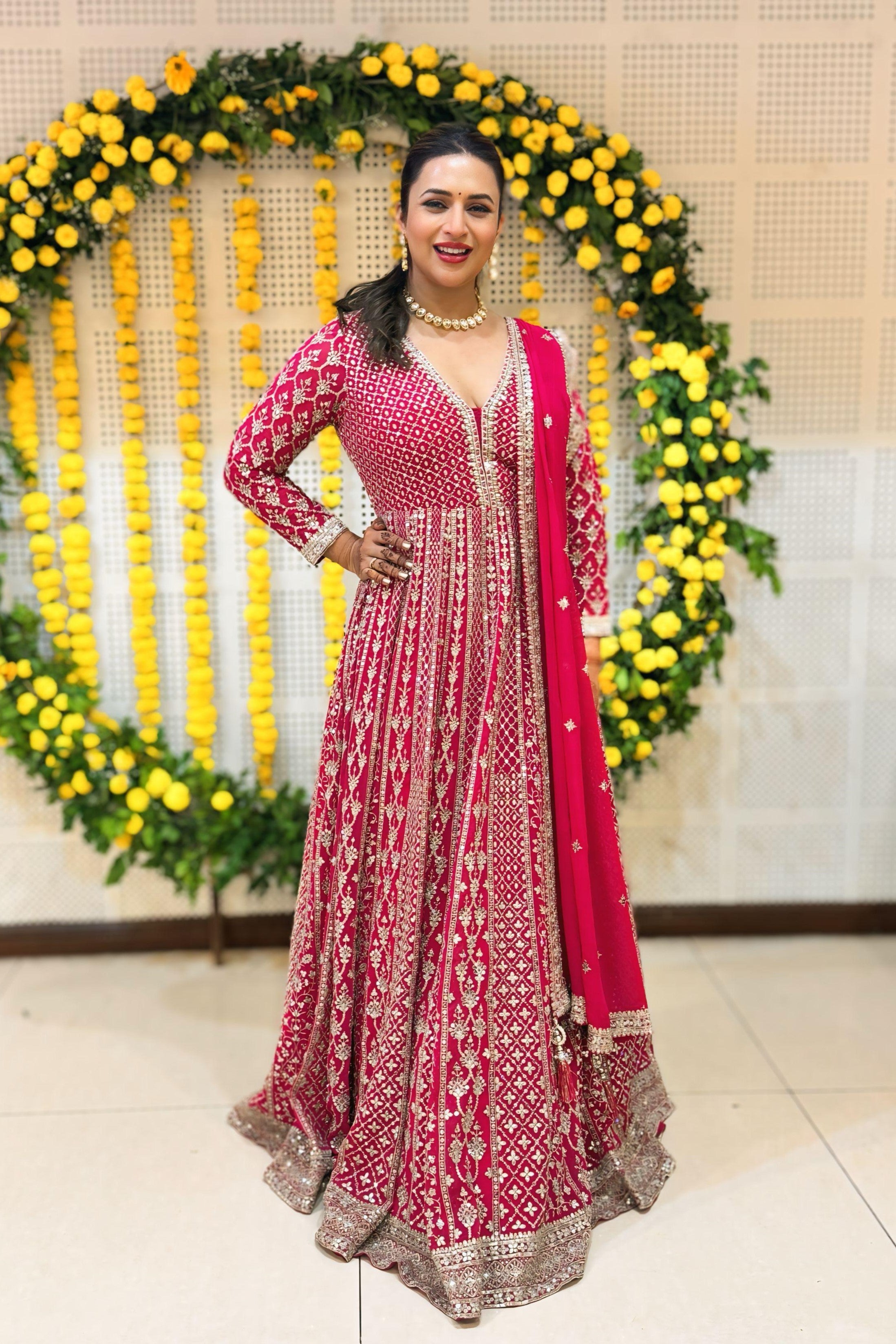 Designer Wear Anarkali Dress - Divyanka Tripathi Dahiya's Choice