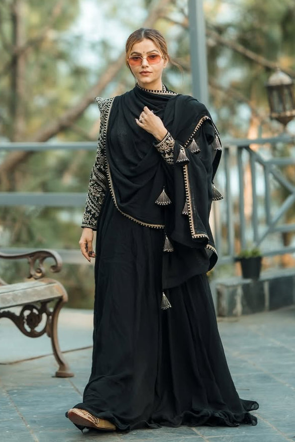 Aliyana X Rubina Dilaik – The Luxe Black Anarkali Statement