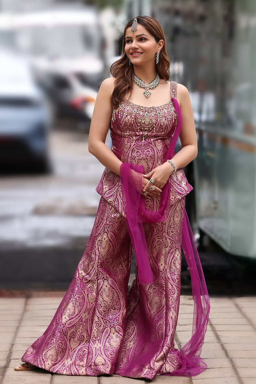 Glamour in Magenta – Rubina Slays Aliyana’s Designer Ensemble