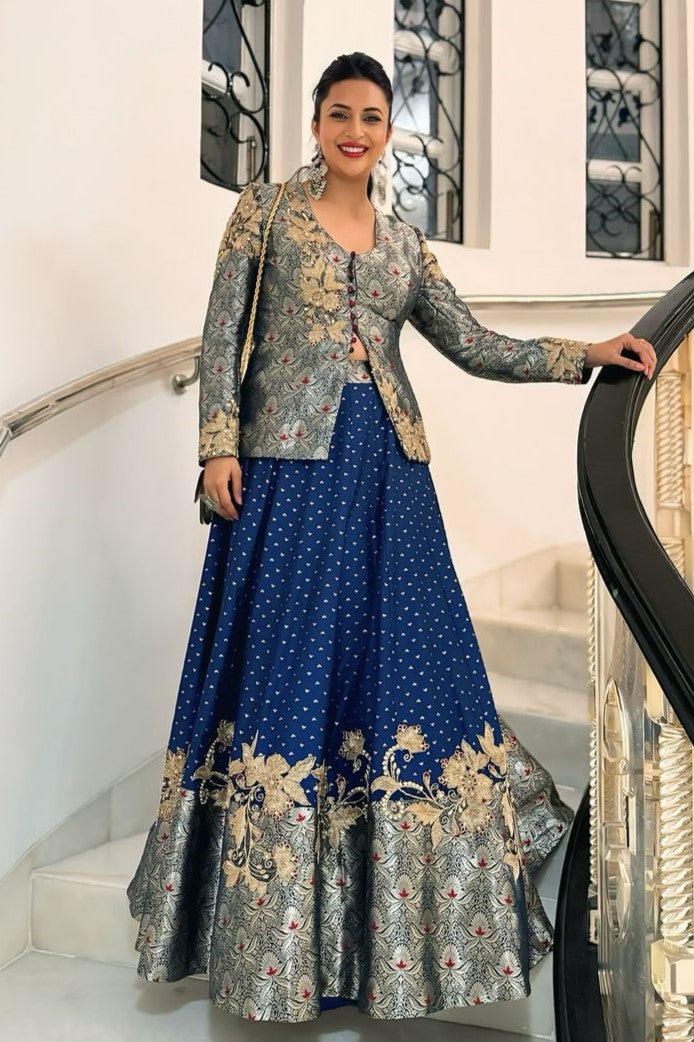 Designer Lehenga with Embroidered Jacket - Divyanka Tripathi Dahiya's Choice