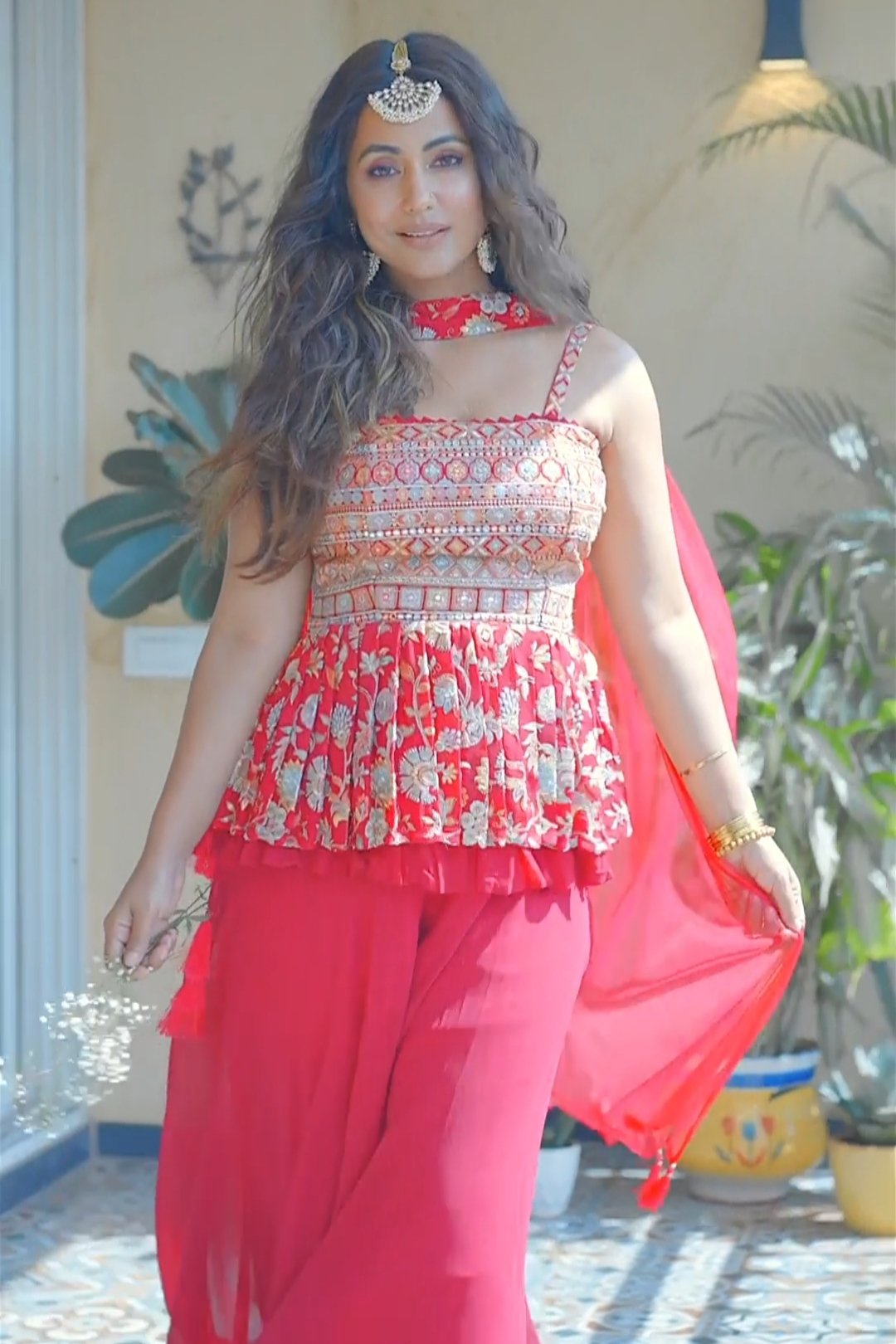 Designer Indo Western Outfit - Hina Khan's Choice