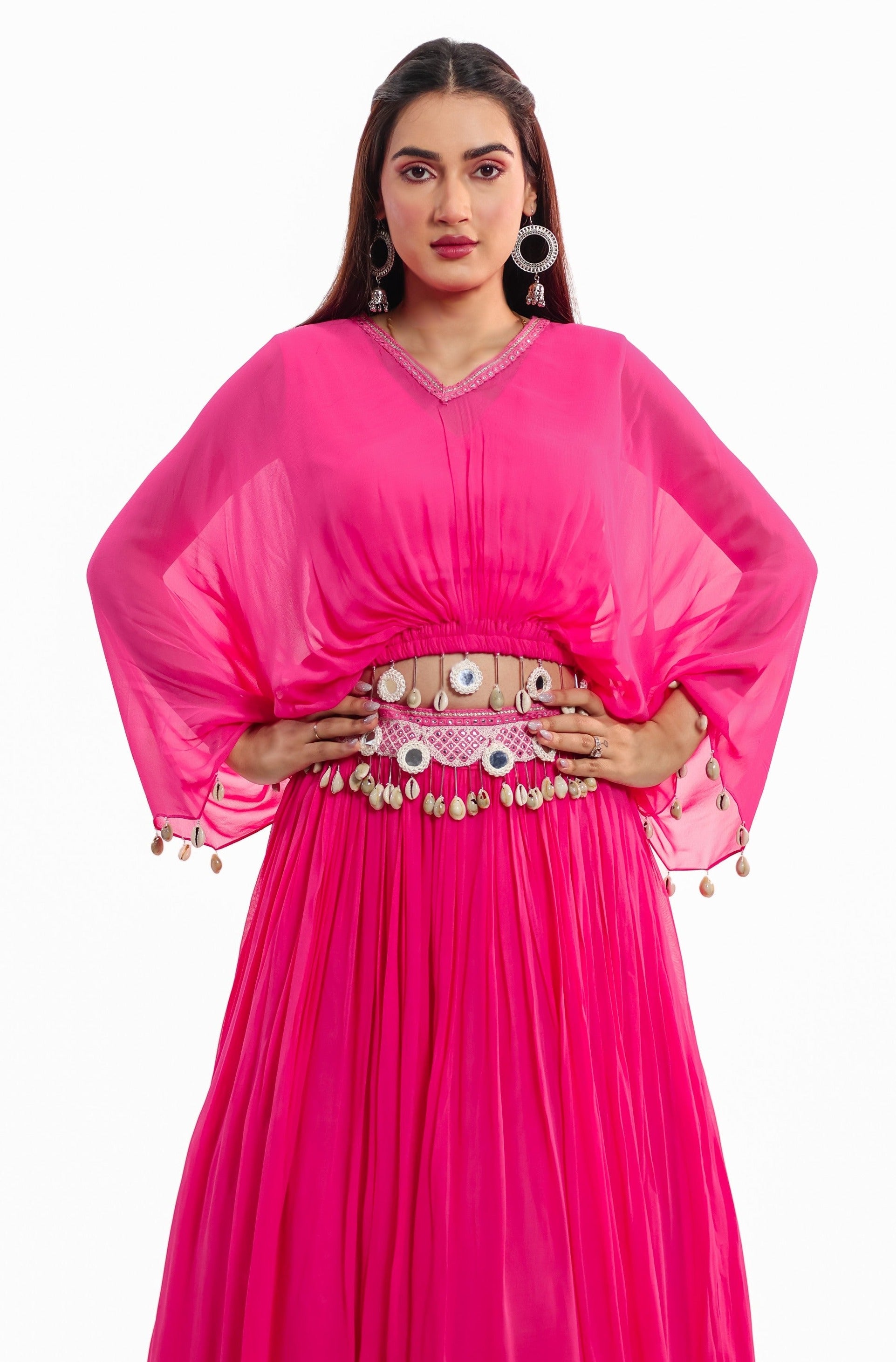 Skirt And Top With Cowrie Shell Detailing  - Sukhmani Gambhir's Choice