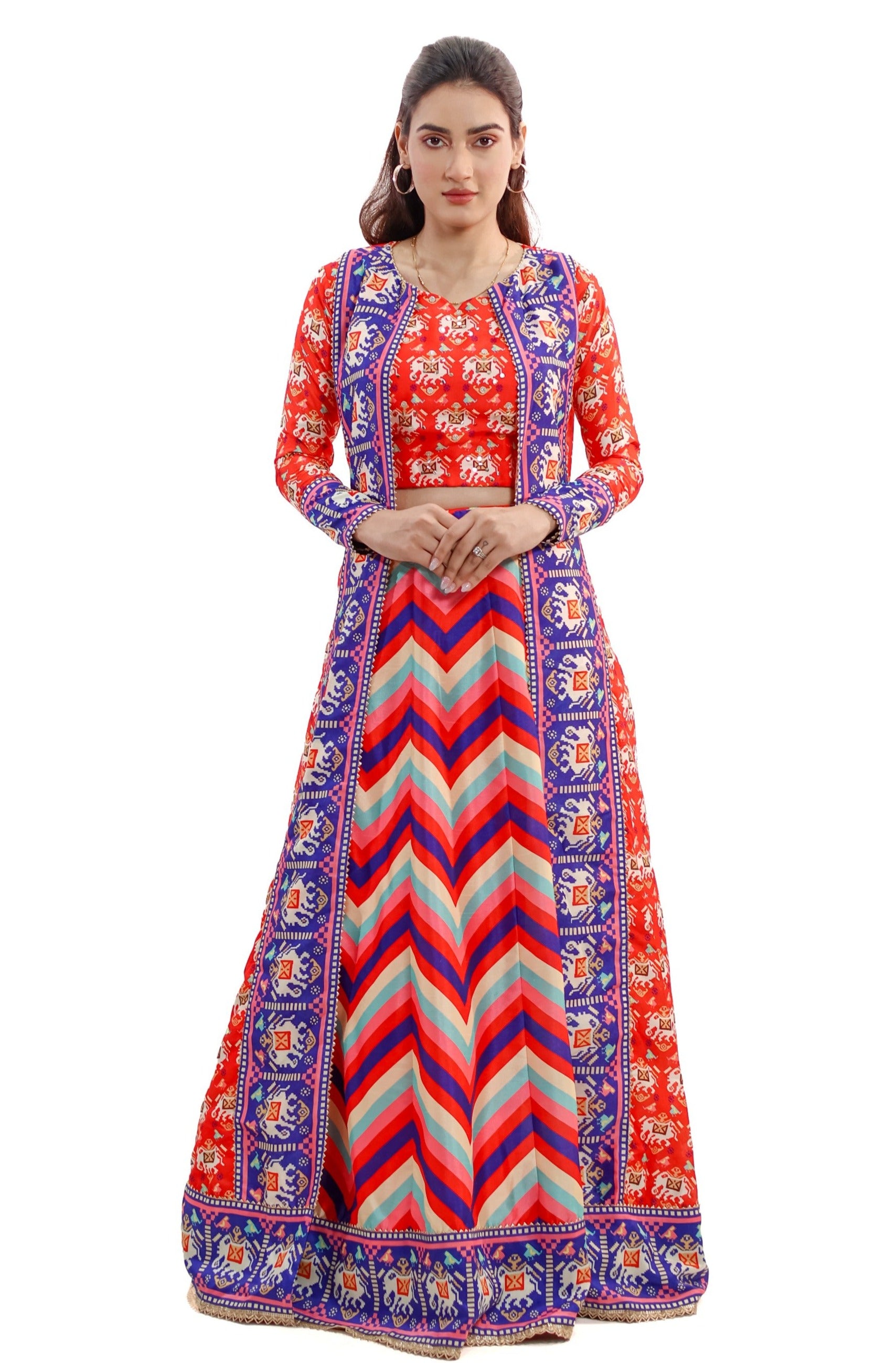 Designer Multi-Color Indo Western Dress - Divya Aggarwal's Choice