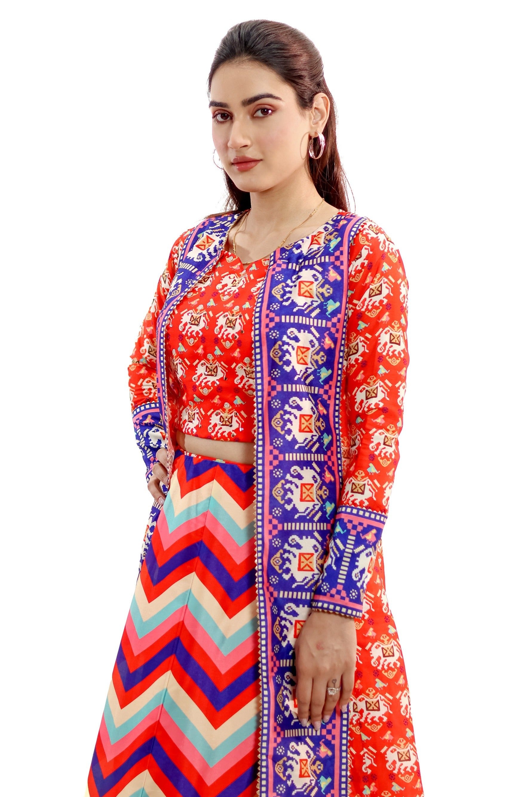 Designer Multi-Color Indo Western Dress - Divya Aggarwal's Choice