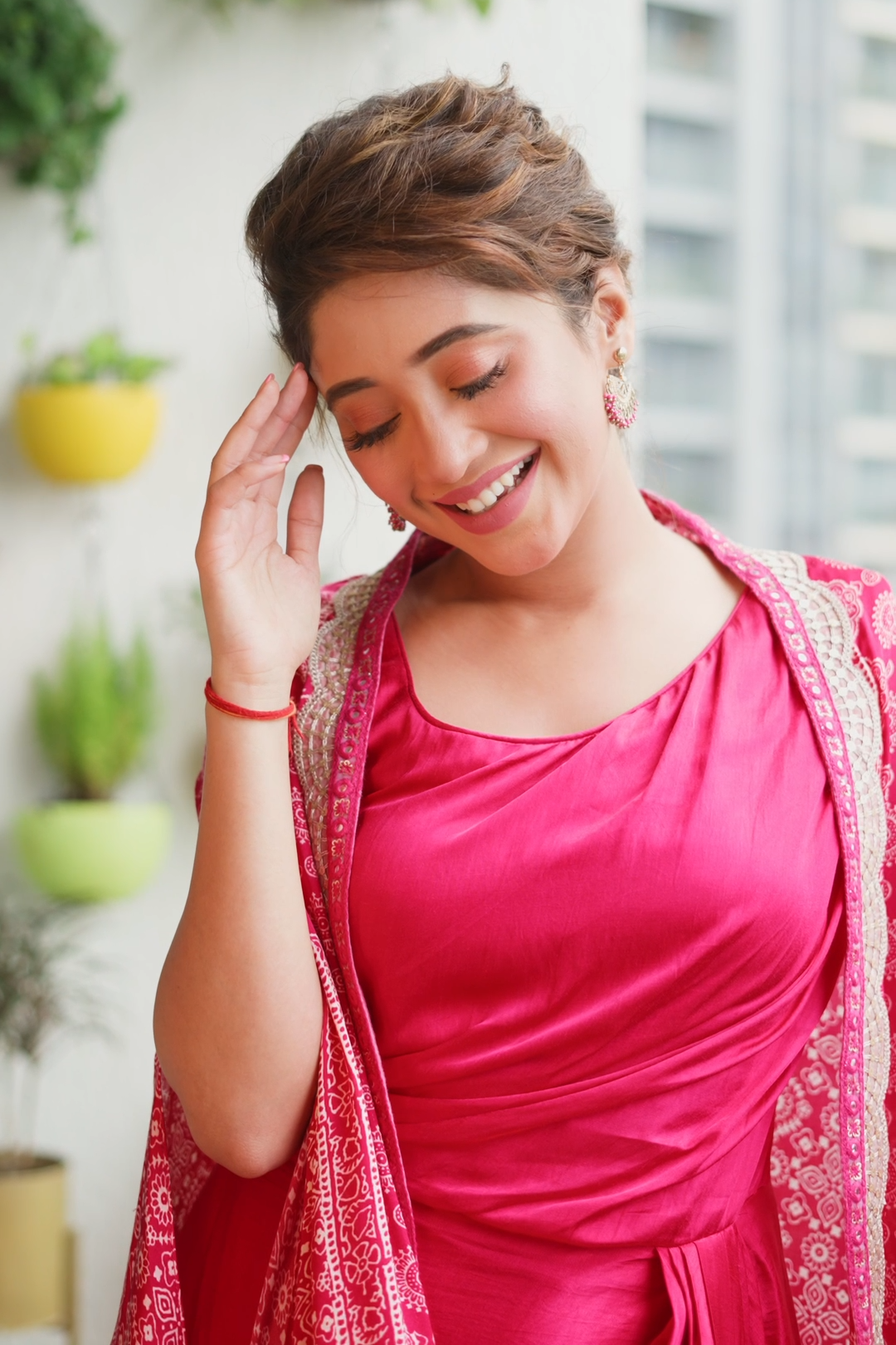 Draped Dress With Hand Embroidered Cape Shivangi Joshi s Choice