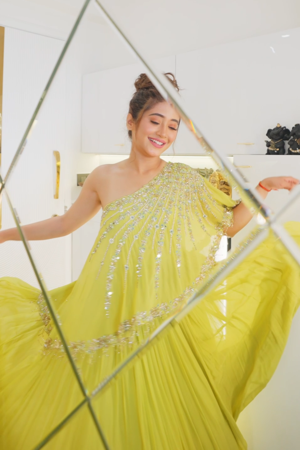 Shivangi Joshi's off-the-shoulder dress is a truly high fashion