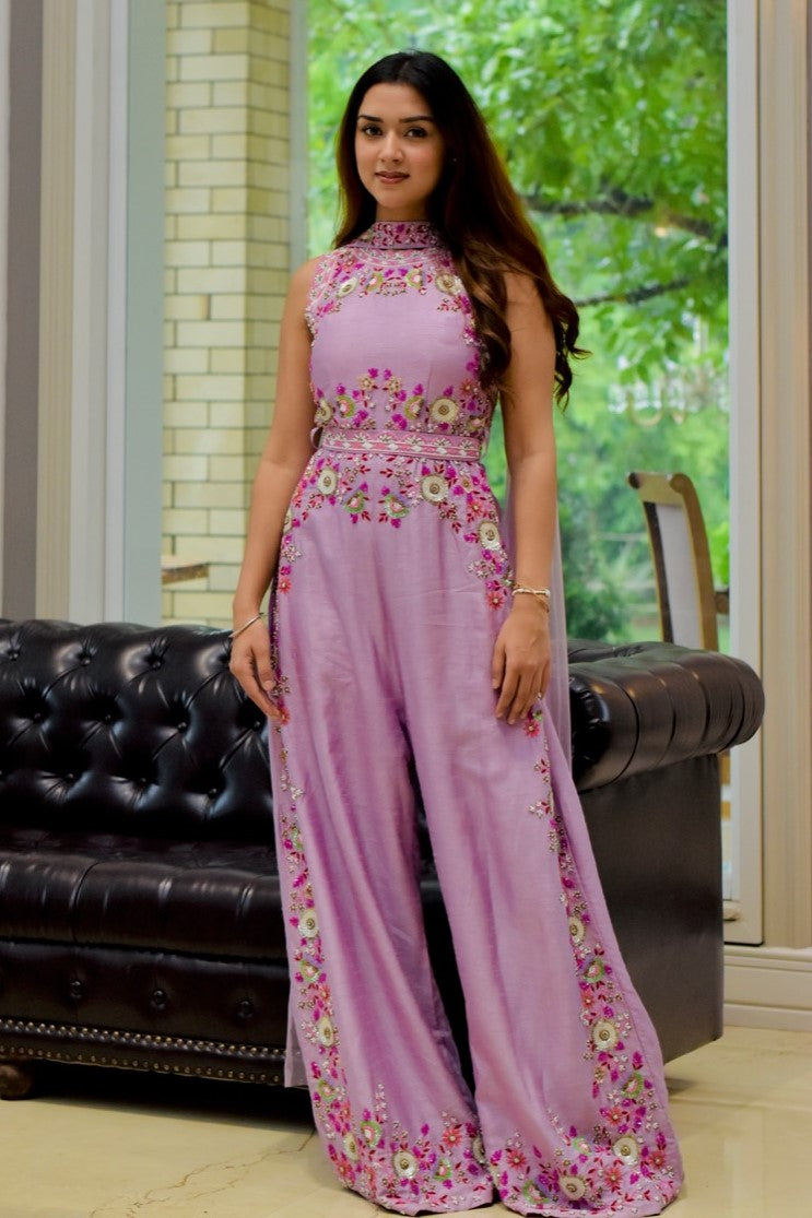 Exclusive Embroidery Work Jumpsuit With Dupatta