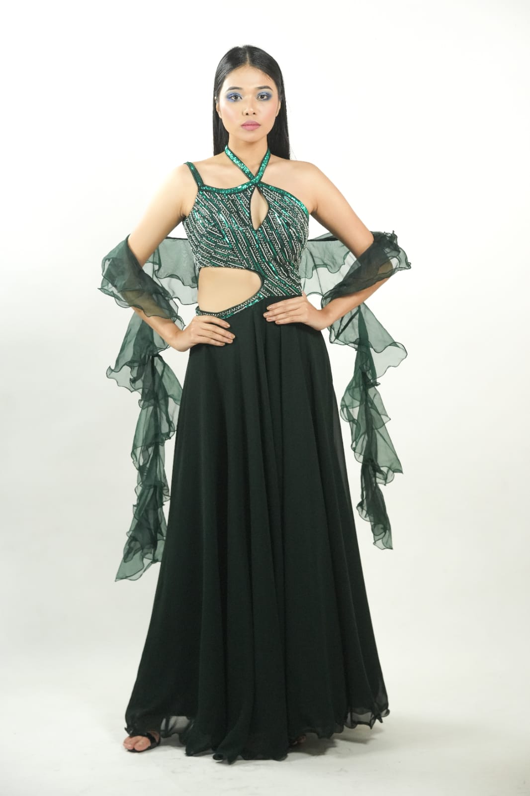 Beautiful Embroidered Designer Jumpsuit - Minal Mogam's Choice